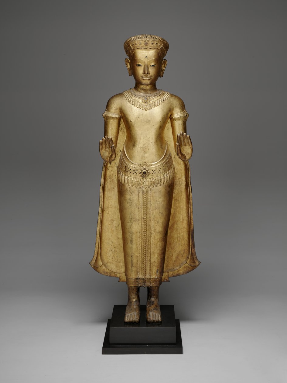 Buddha Sakyamuni, ca. 1200-tallet (forgylt bronse) av Cambodian