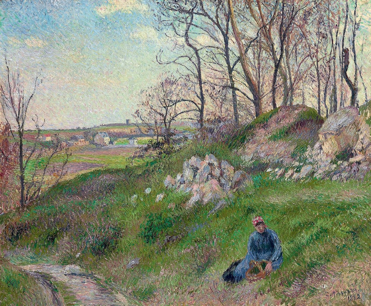 Steinbruddene i Chou, Pontoise av Camille Jacob Pissarro