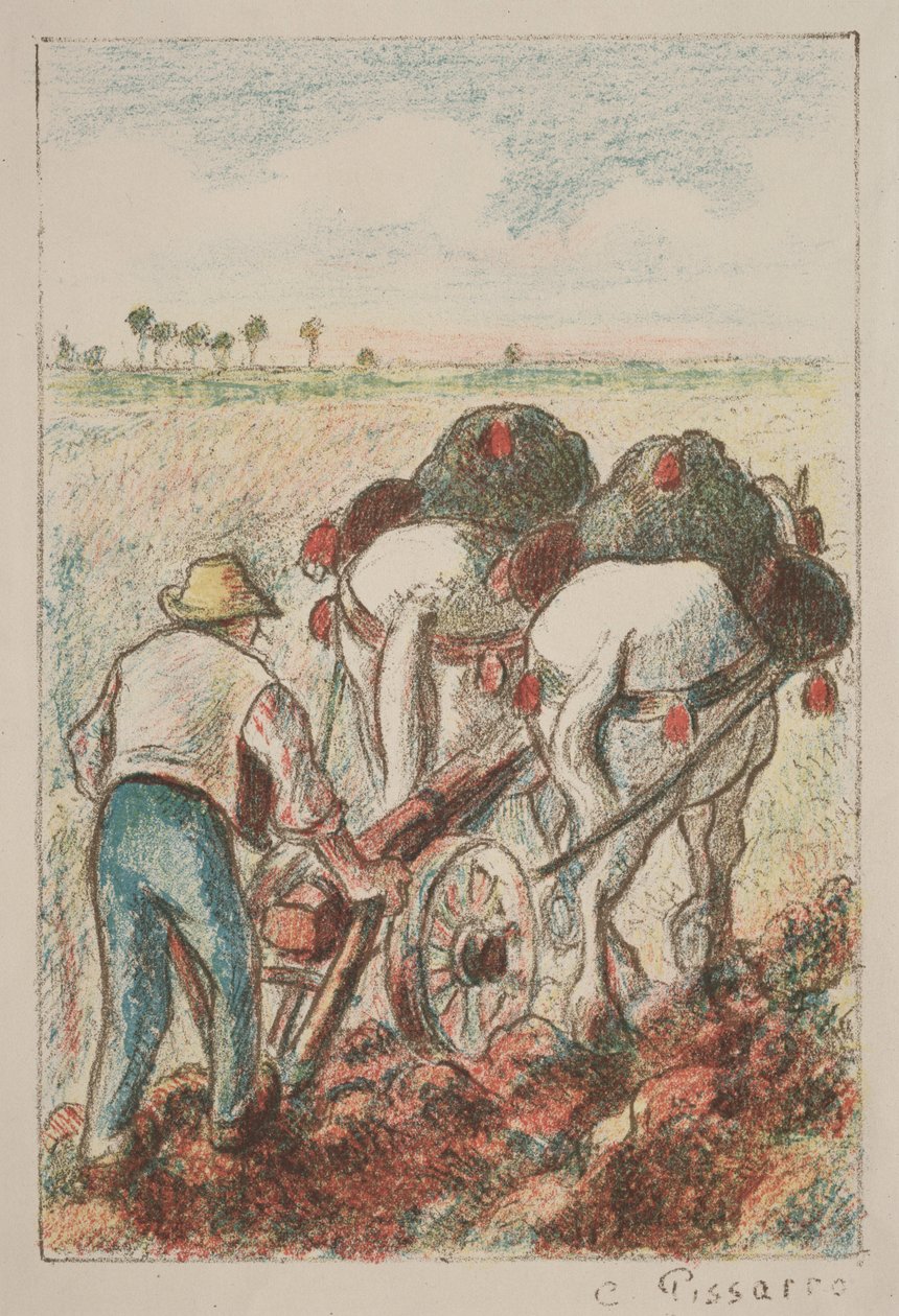 Plogen, 1901. av Camille Jacob Pissarro