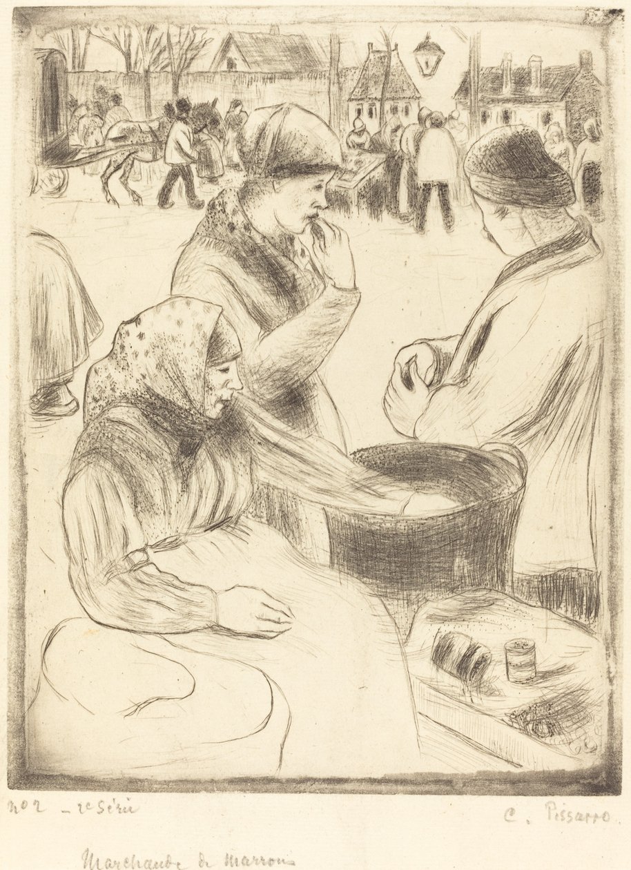 Chestnut Vendors Chestnut Vendors, 1878. av Camille Pissarro