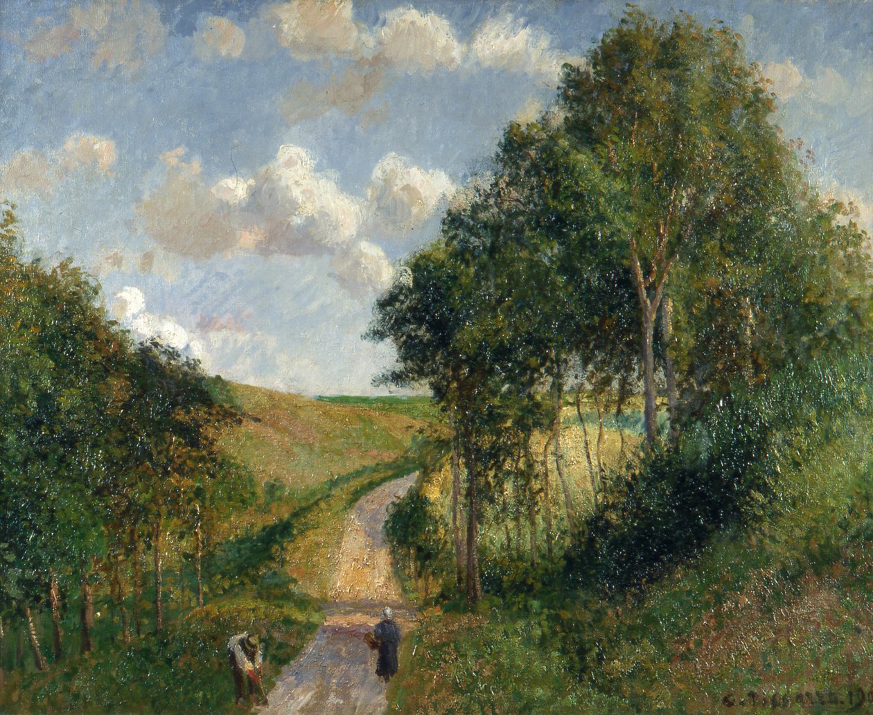 Landskap ved Berneval, 1900. av Camille Pissarro