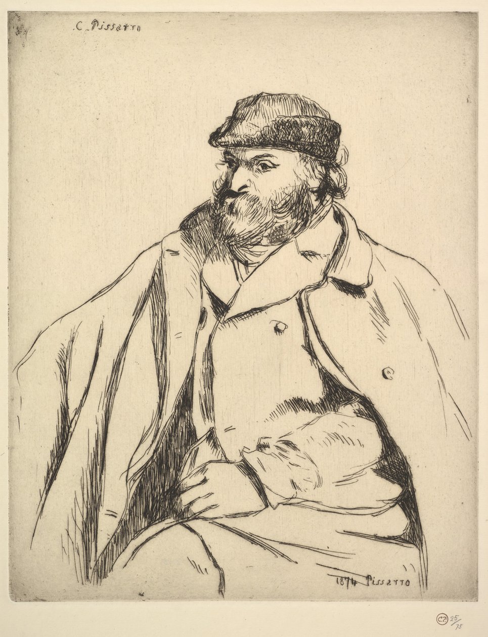 Portrett av Paul Cezanne, 1874. av Camille Pissarro