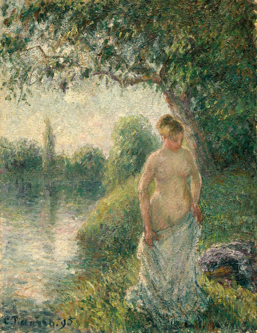Baderen, 1895. av Camille Pissarro