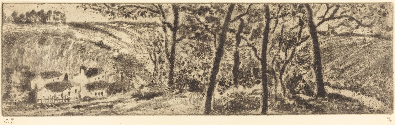 The Long Landscape Paysage en long, 1879. av Camille Pissarro
