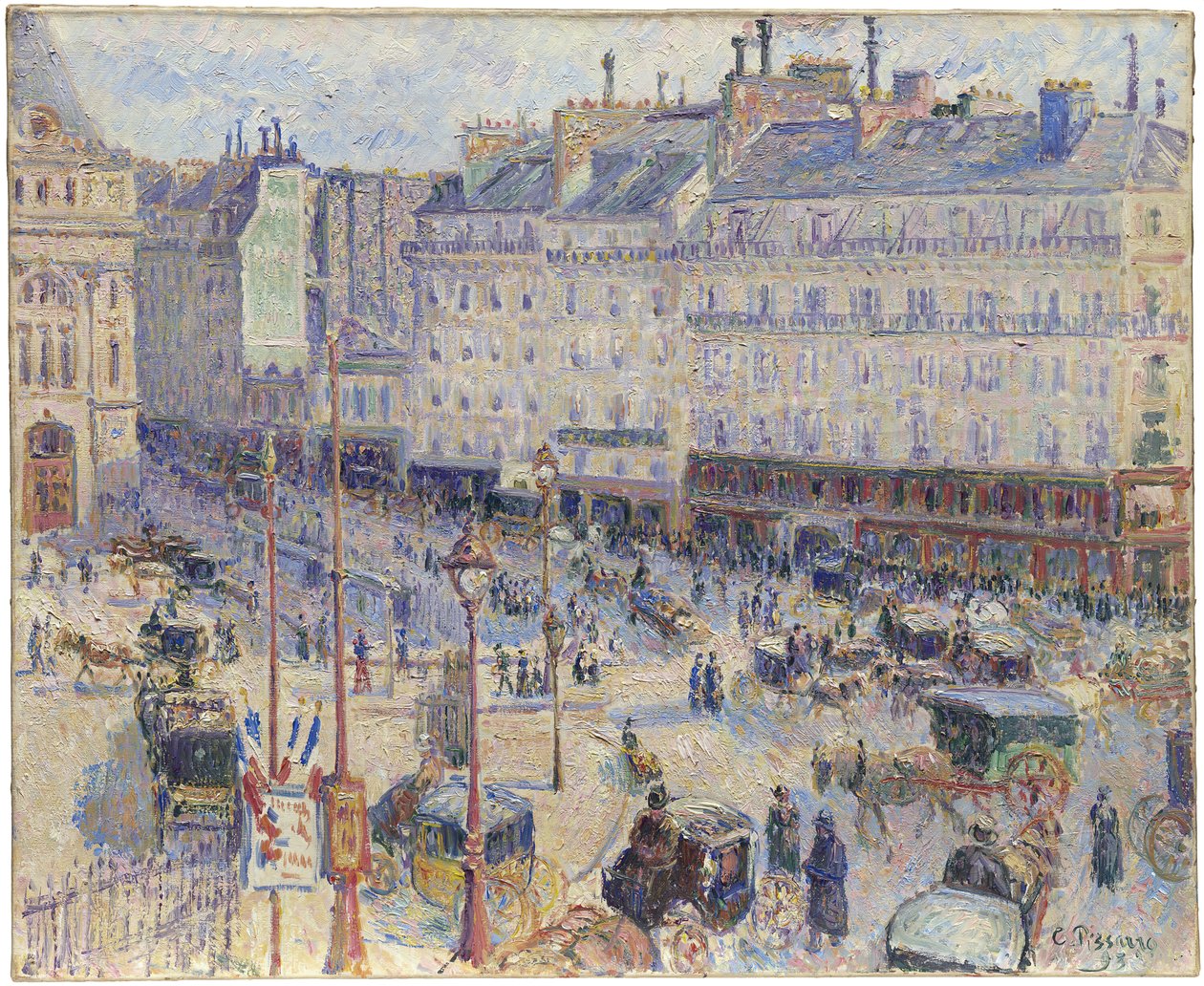 Place du Havre, Paris, 1893. av Camille Pissarro