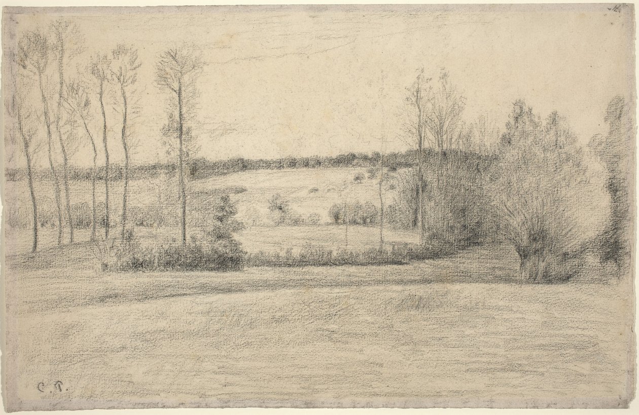 Trær og enger i Eragny, 18951900. av Camille Pissarro