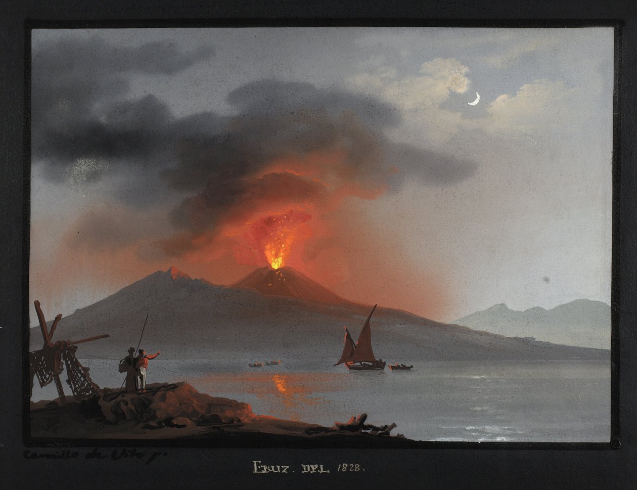 Vesuv, utbruddet i 1828 av Camillo de Vito