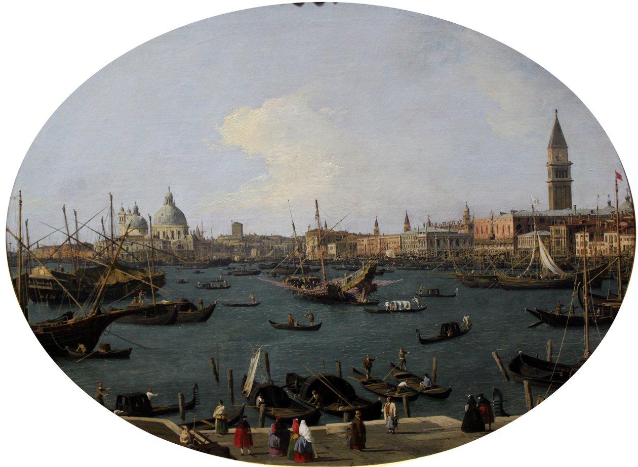 Ansicht des Basin of San Marco in Venedig av Giovanni Antonio Canal