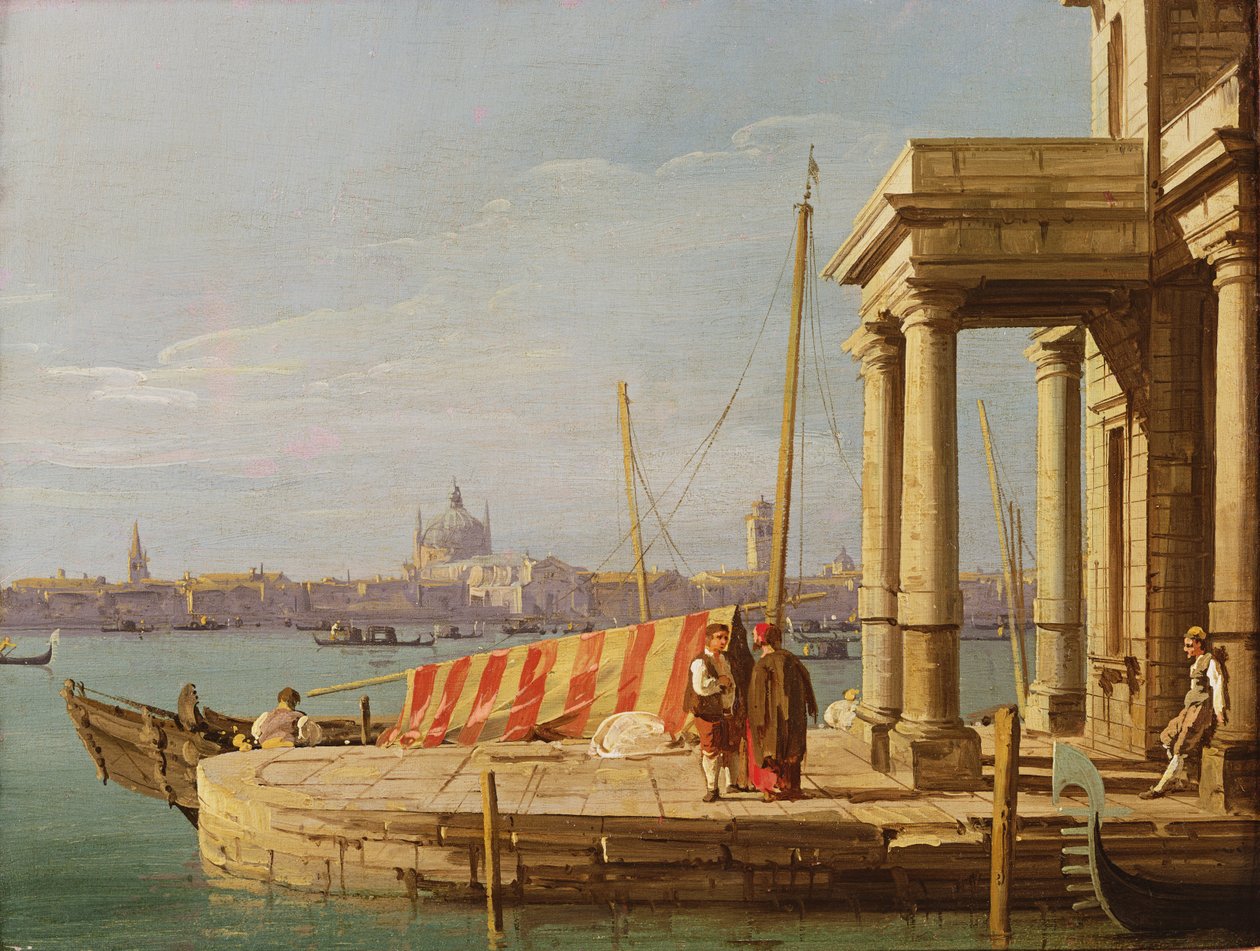 Dogano-kaien, Venezia av Giovanni Antonio Canal