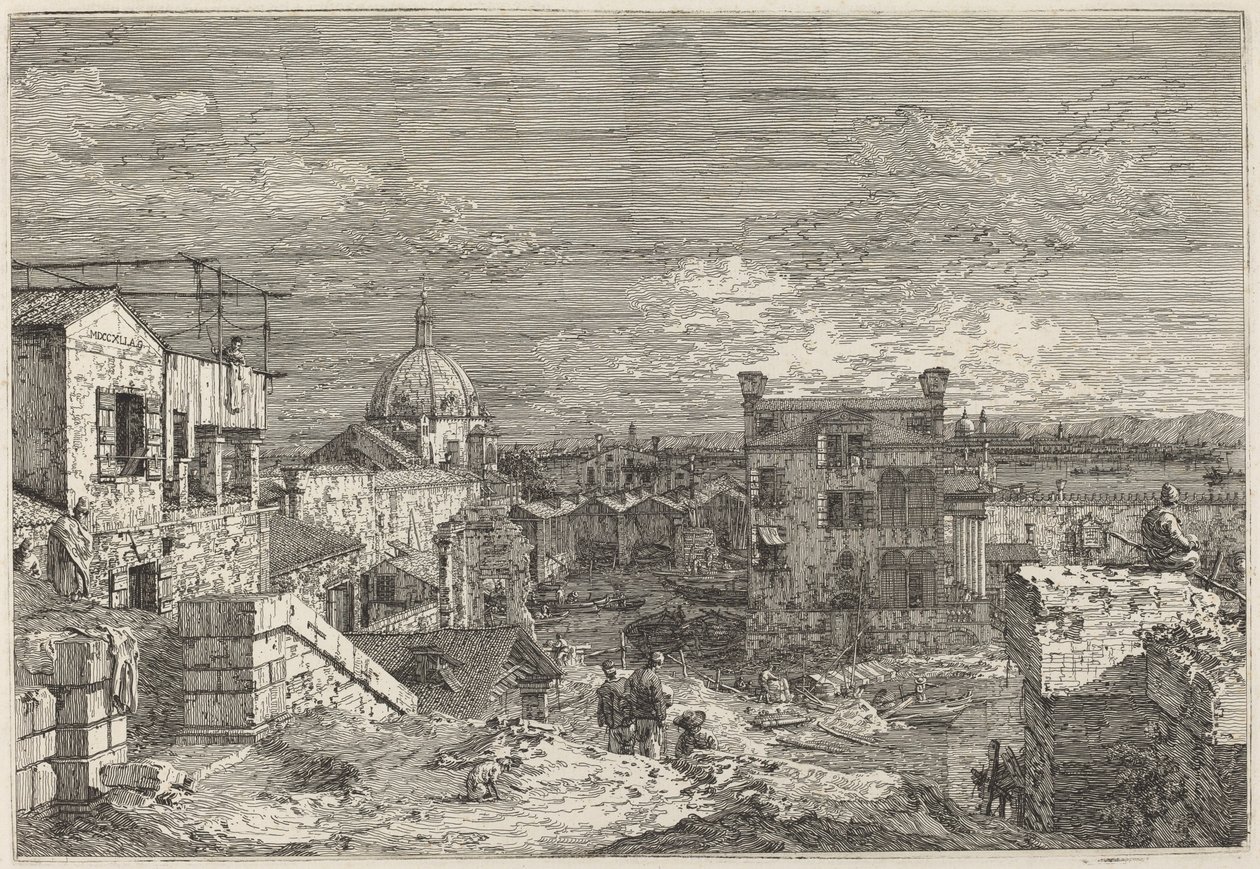 Imaginær utsikt over Venezia, 1741. av Canaletto