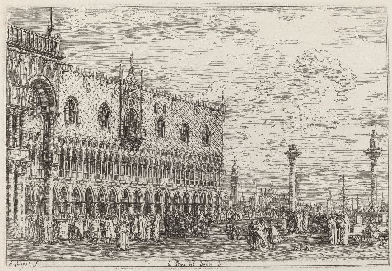 Bandbrygga. V, c. 17351746. av Canaletto