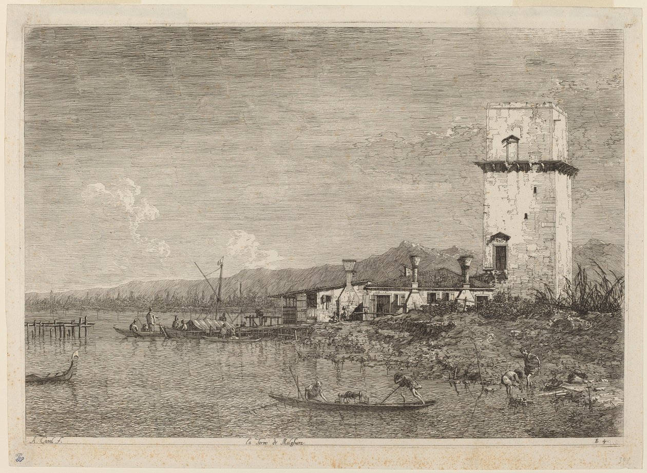 Tårnet i Malghera av Canaletto