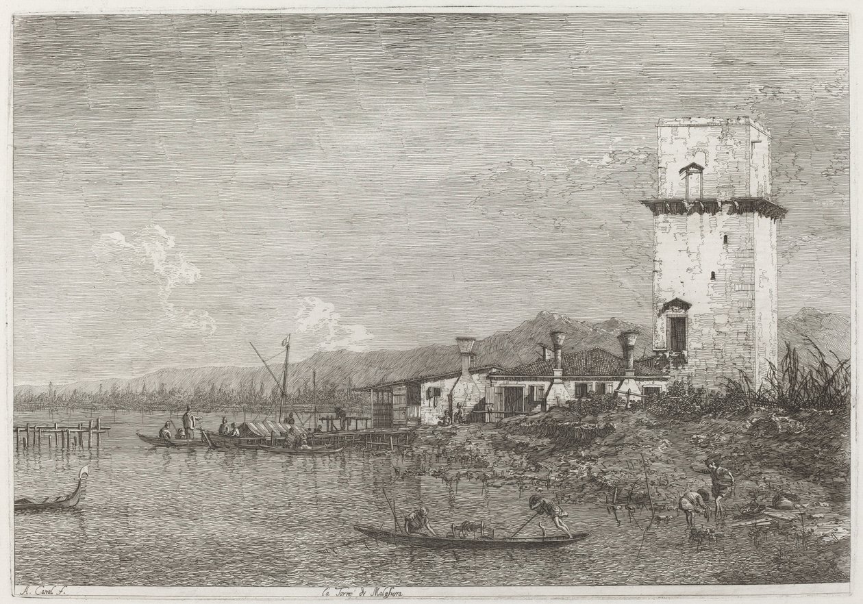 Tårnet i Malghera, ca. 17351746. av Canaletto