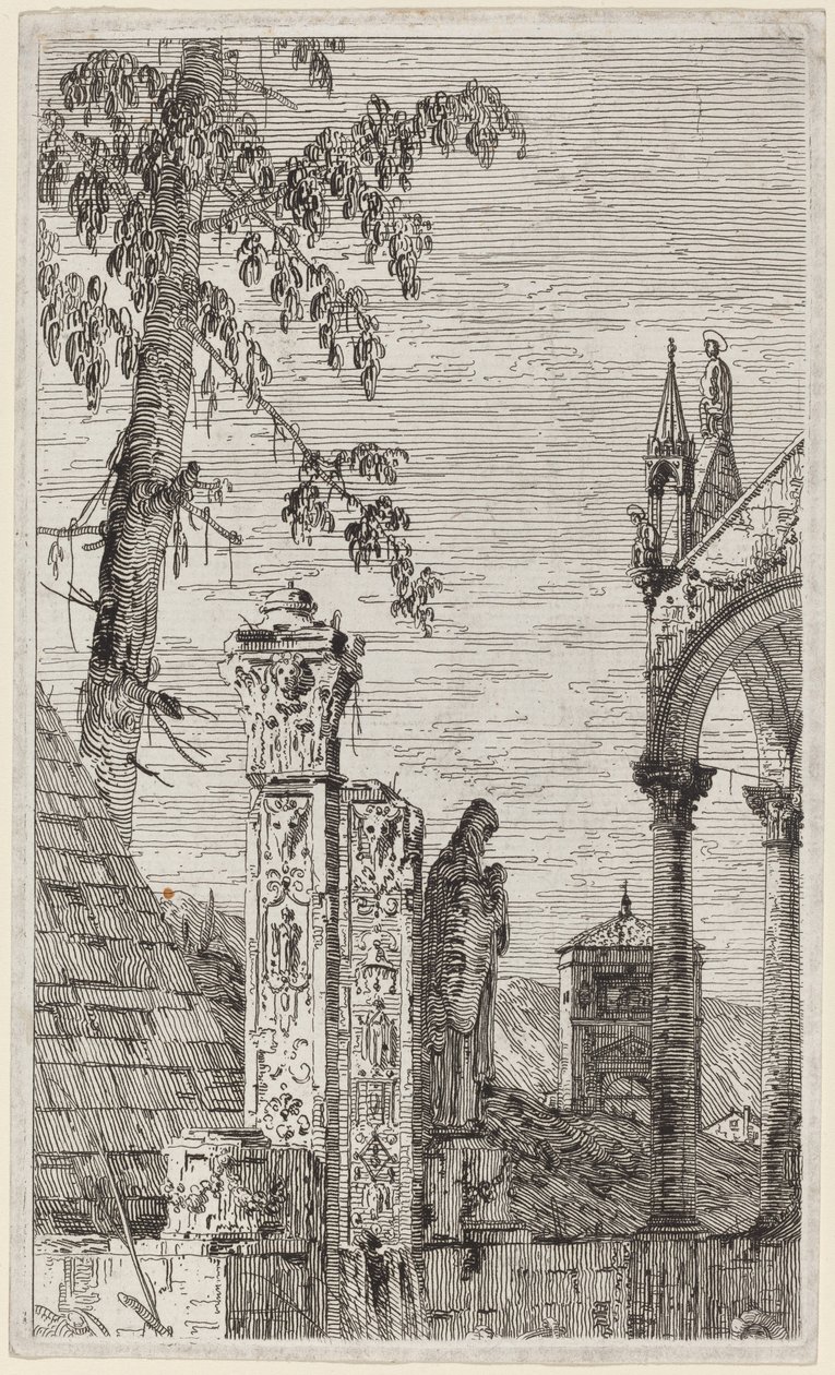 Biskopens grav, ca. 17351746. av Canaletto