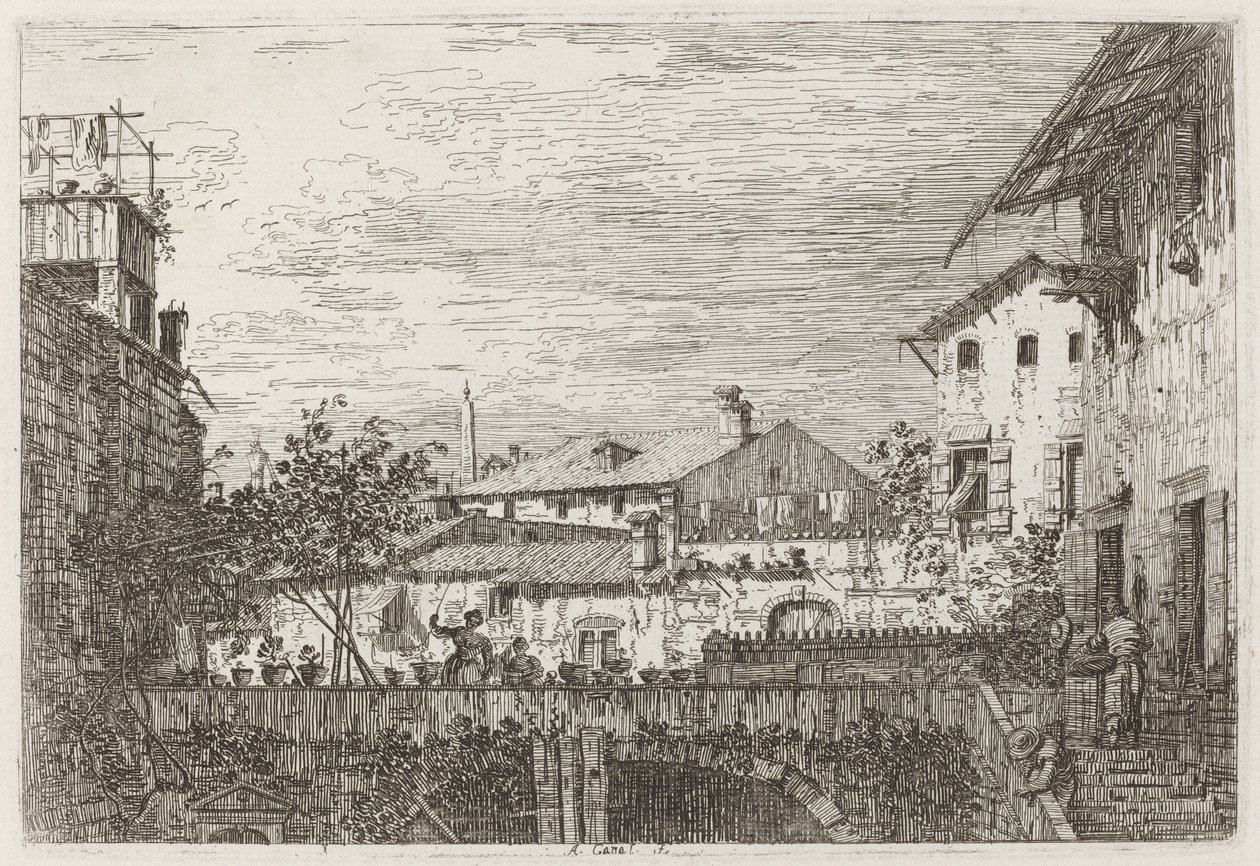 The Terrace [nederst til høyre], ca. 17351746. av Canaletto