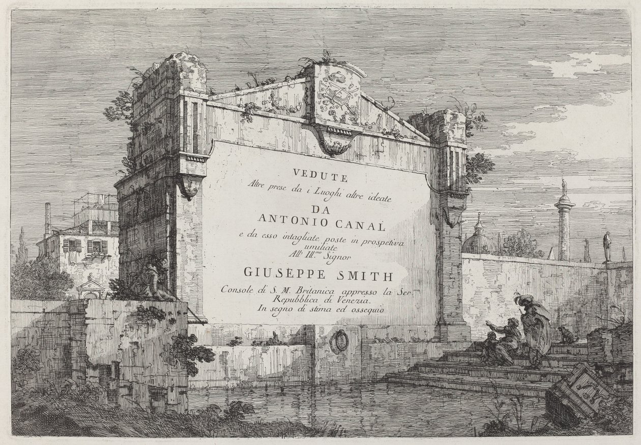 Tittelplate, ca. 17351746. av Canaletto