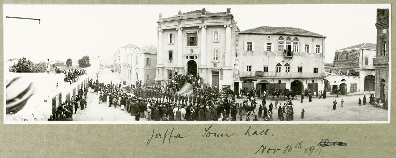 Jaffa rådhus, 16. november 1917 av Capt. Arthur Rhodes