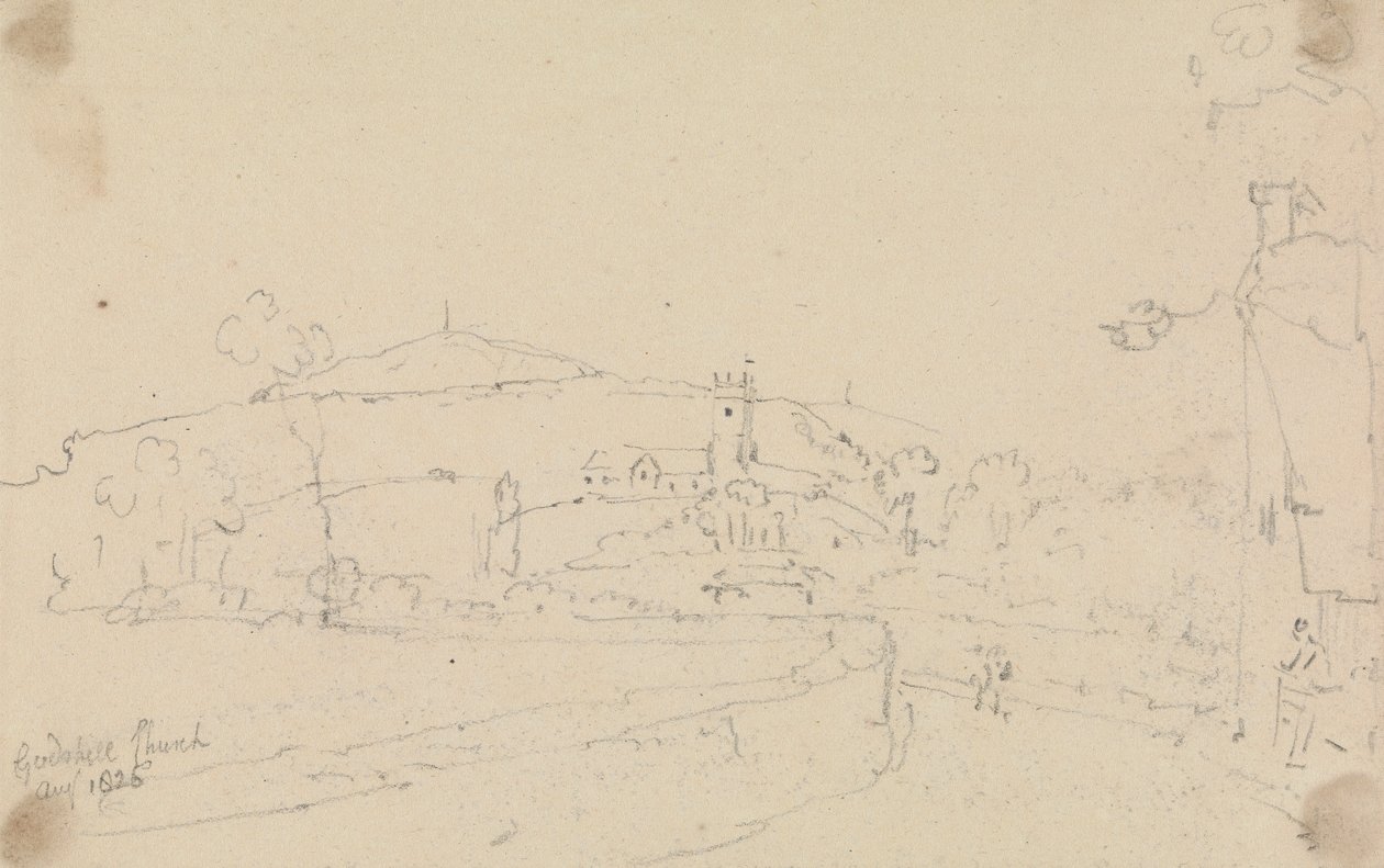 Godshill Church, august 1826 av Capt. Thomas Hastings