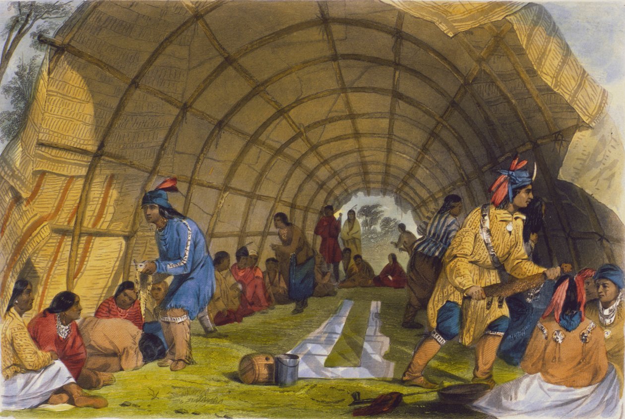 Medisindans fra Winnebagoes, 1853 av Captain Seth Eastman