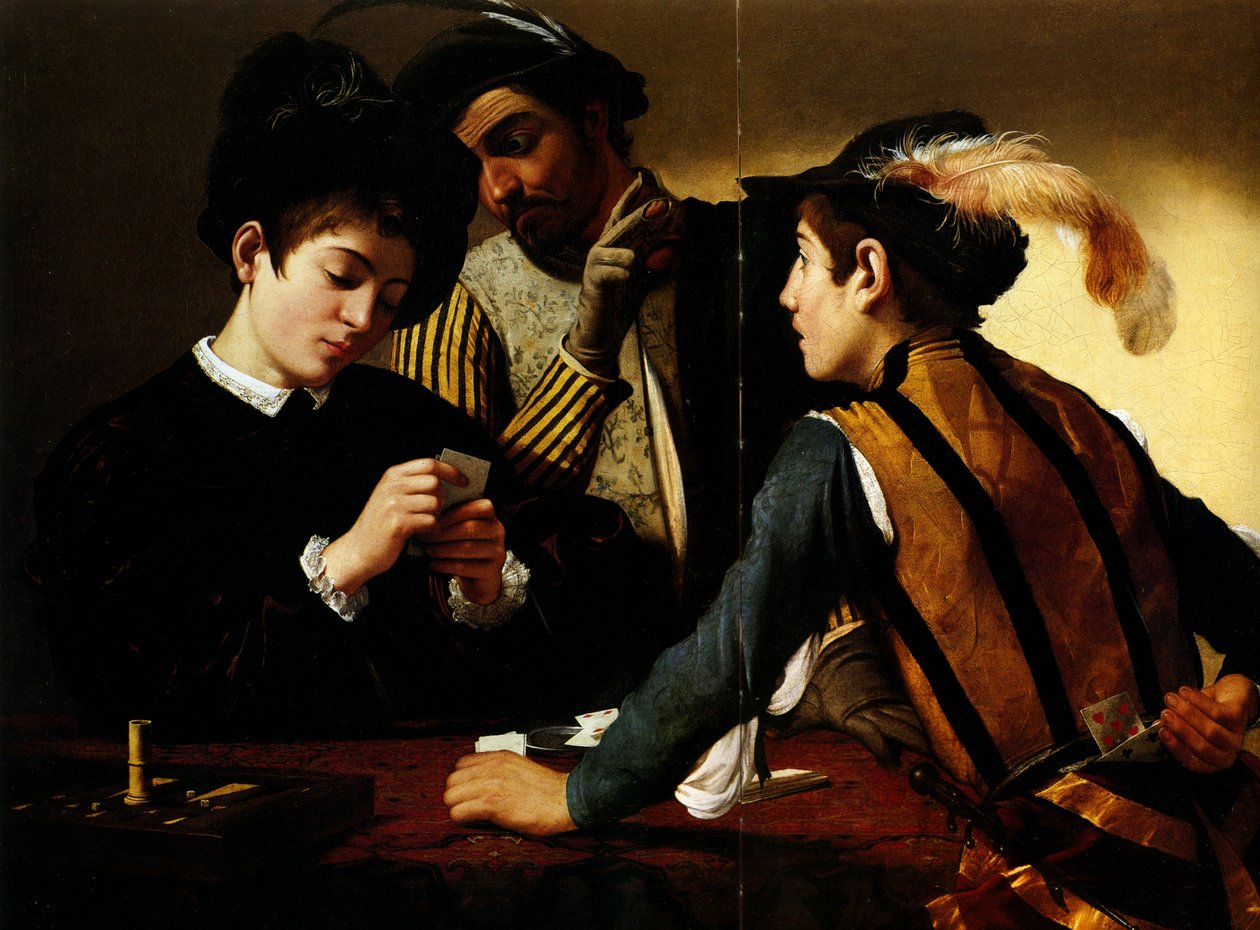 The Cardsharps av Michelangelo Merisi Caravaggio