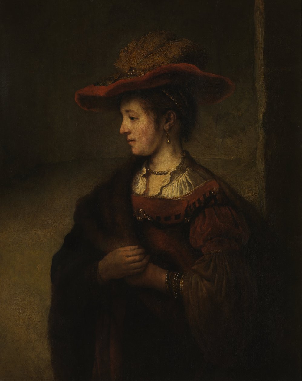 Saskia van Uylenburgh, kone til maleren Rembrandt av Carel Fabritius