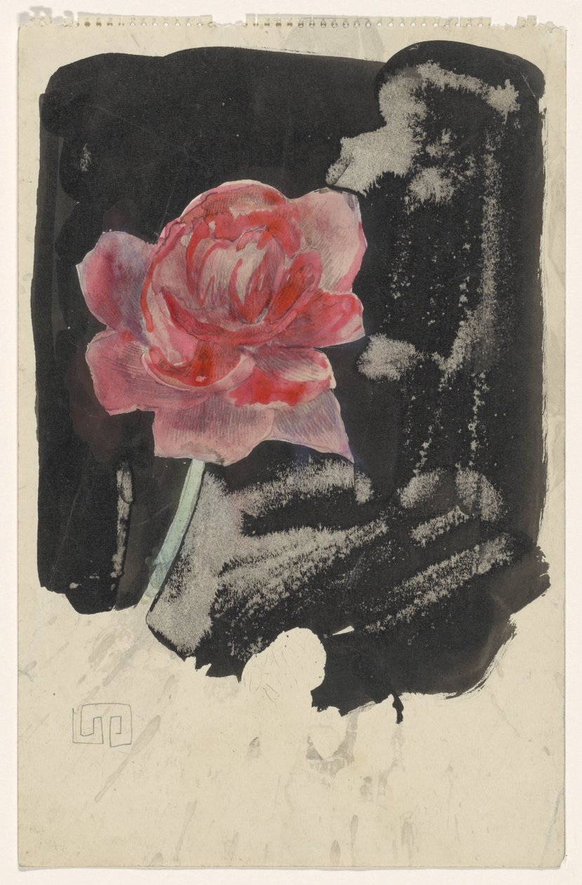 rød rose av Carel Adolph Lion Cachet