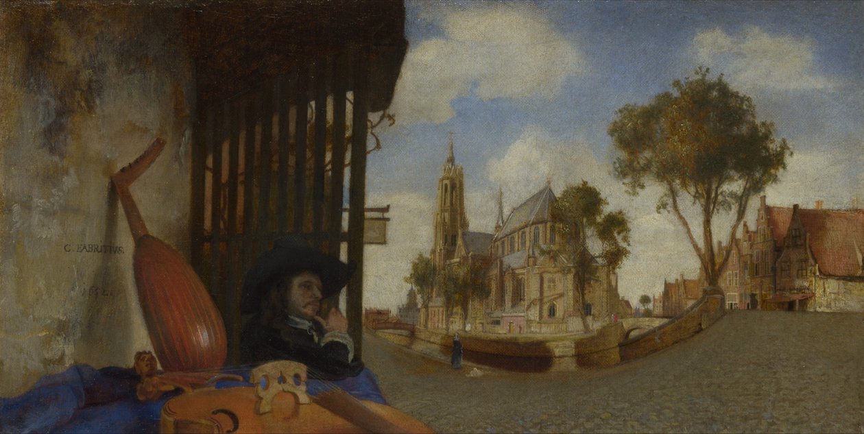 Utsikt over Delft av Carel Fabritius