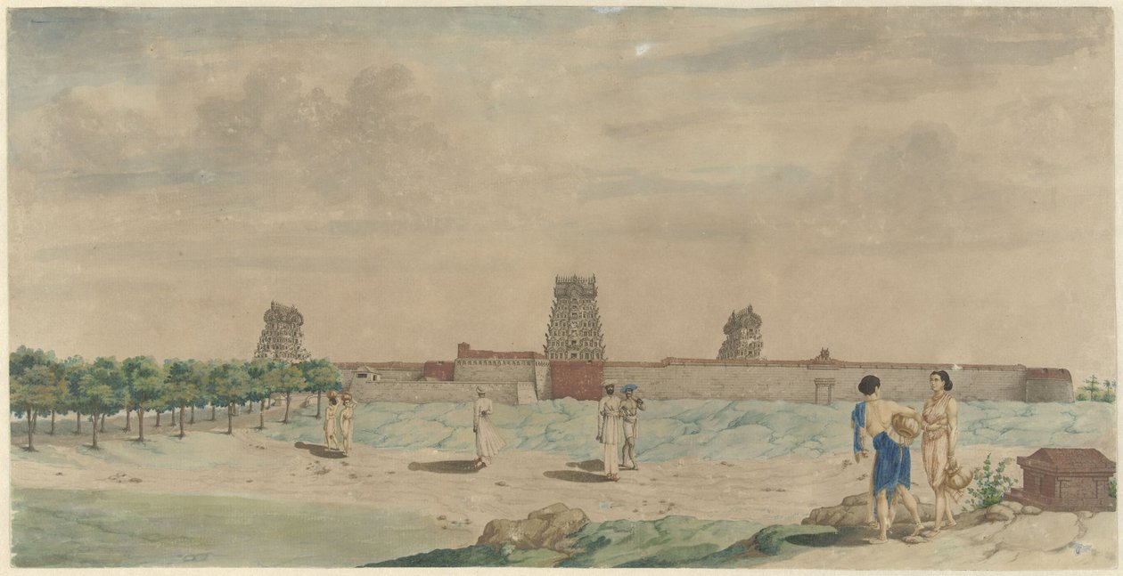 Grote Pagode te Chalembron, India av Carel Frederik Reimer