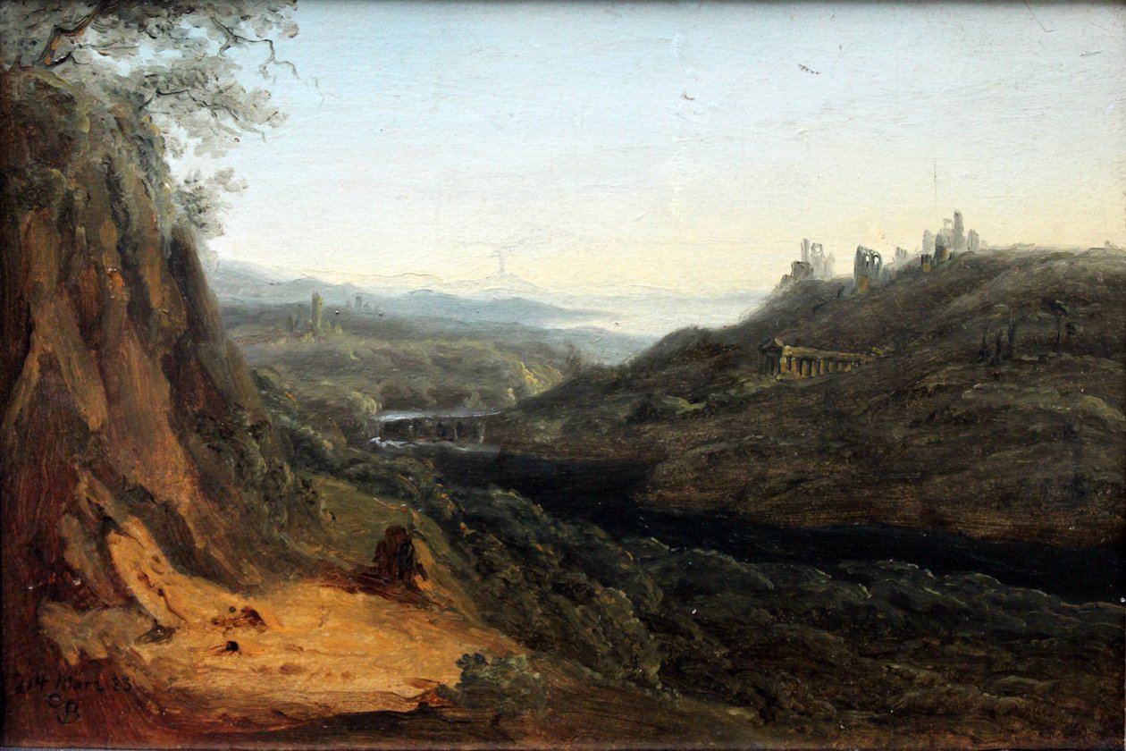 Fantasy Mountain Scene av Carl Blechen