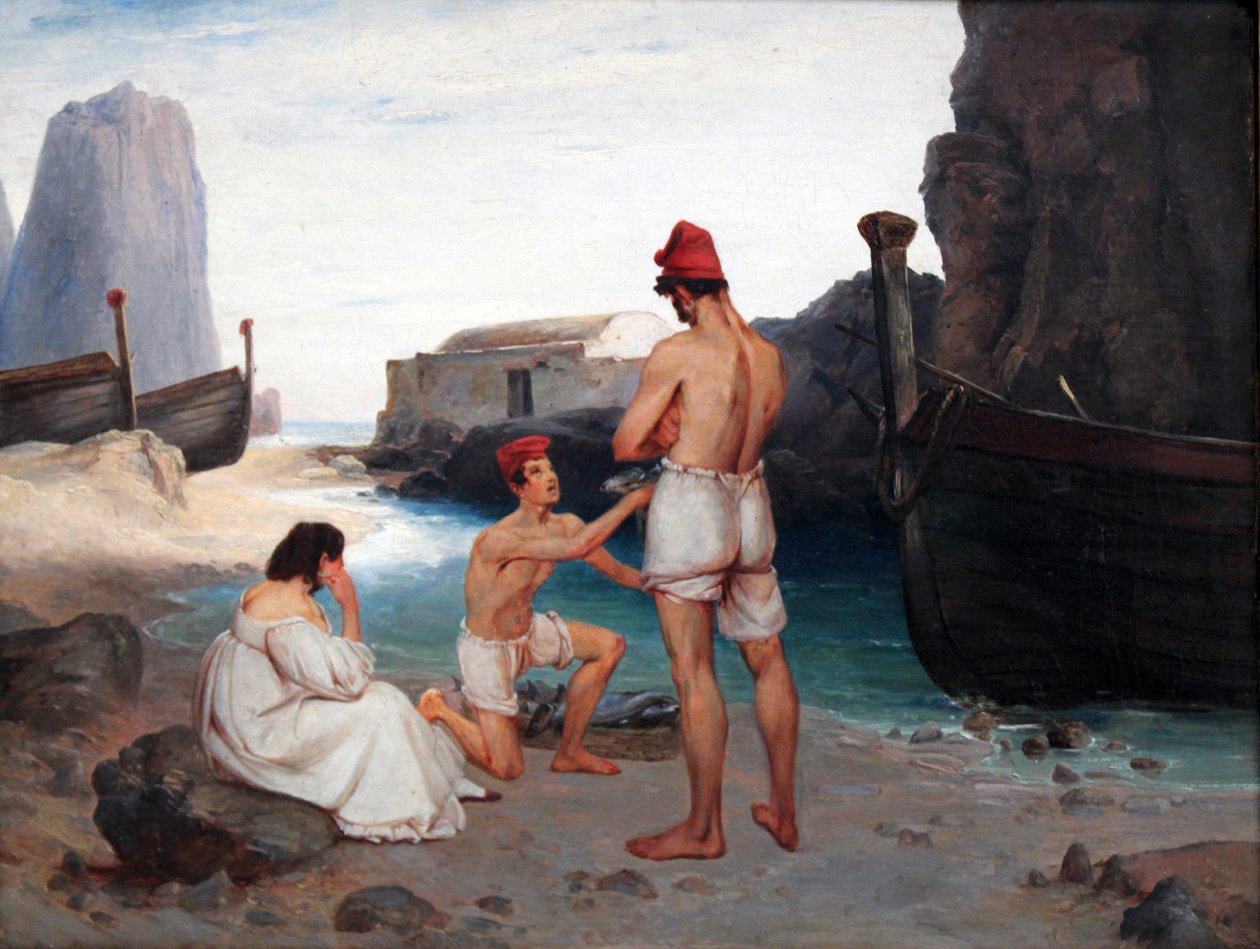 Fiskere på Capri av Carl Blechen