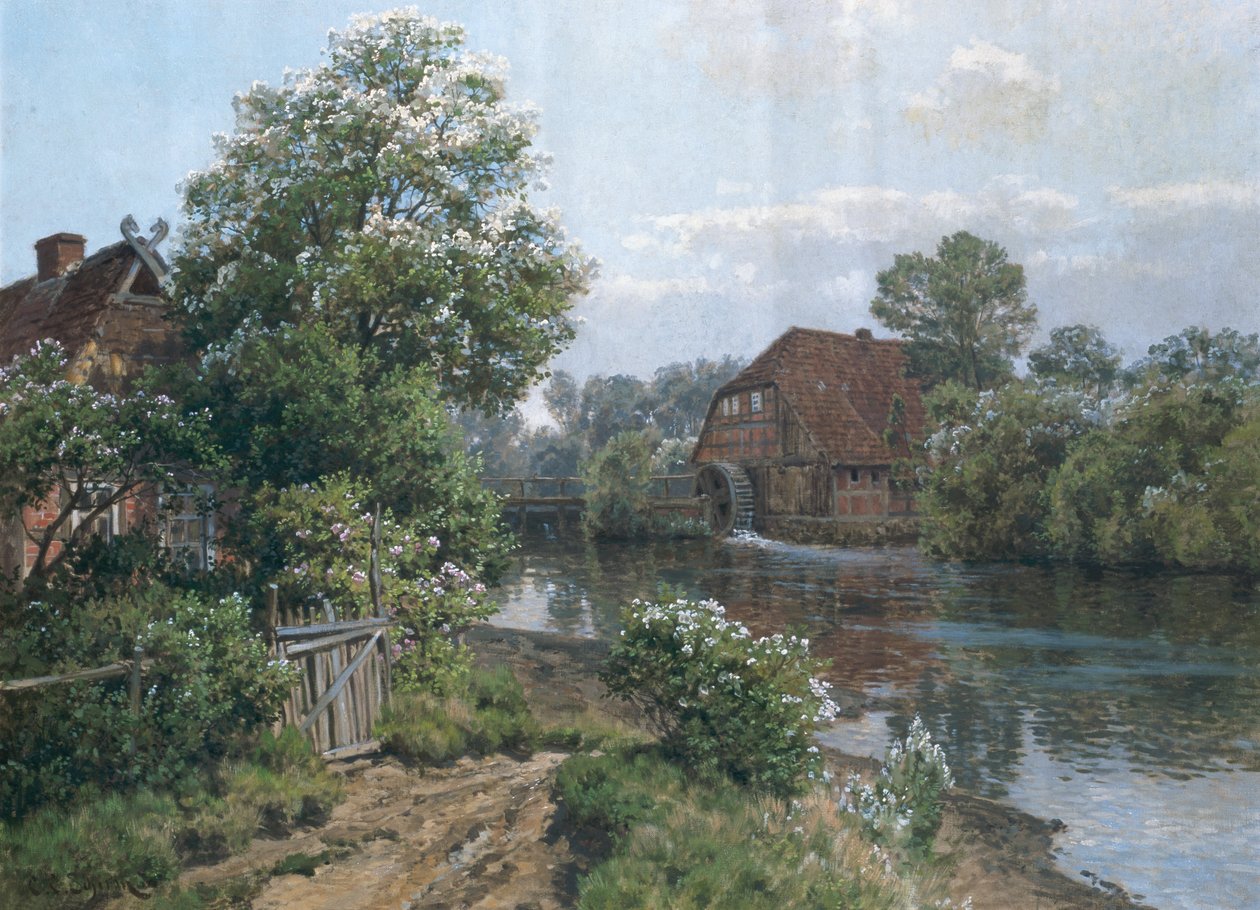 Høstlandskap, ca.1900 av Carl Christian Schirm