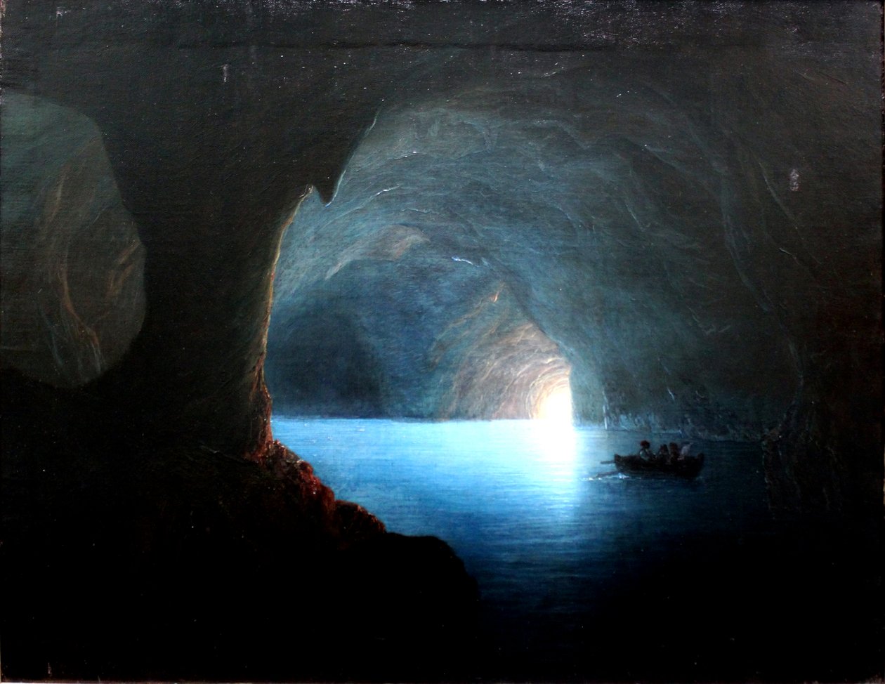 Den blå grotte på Capri av Carl Friedrich Seiffert