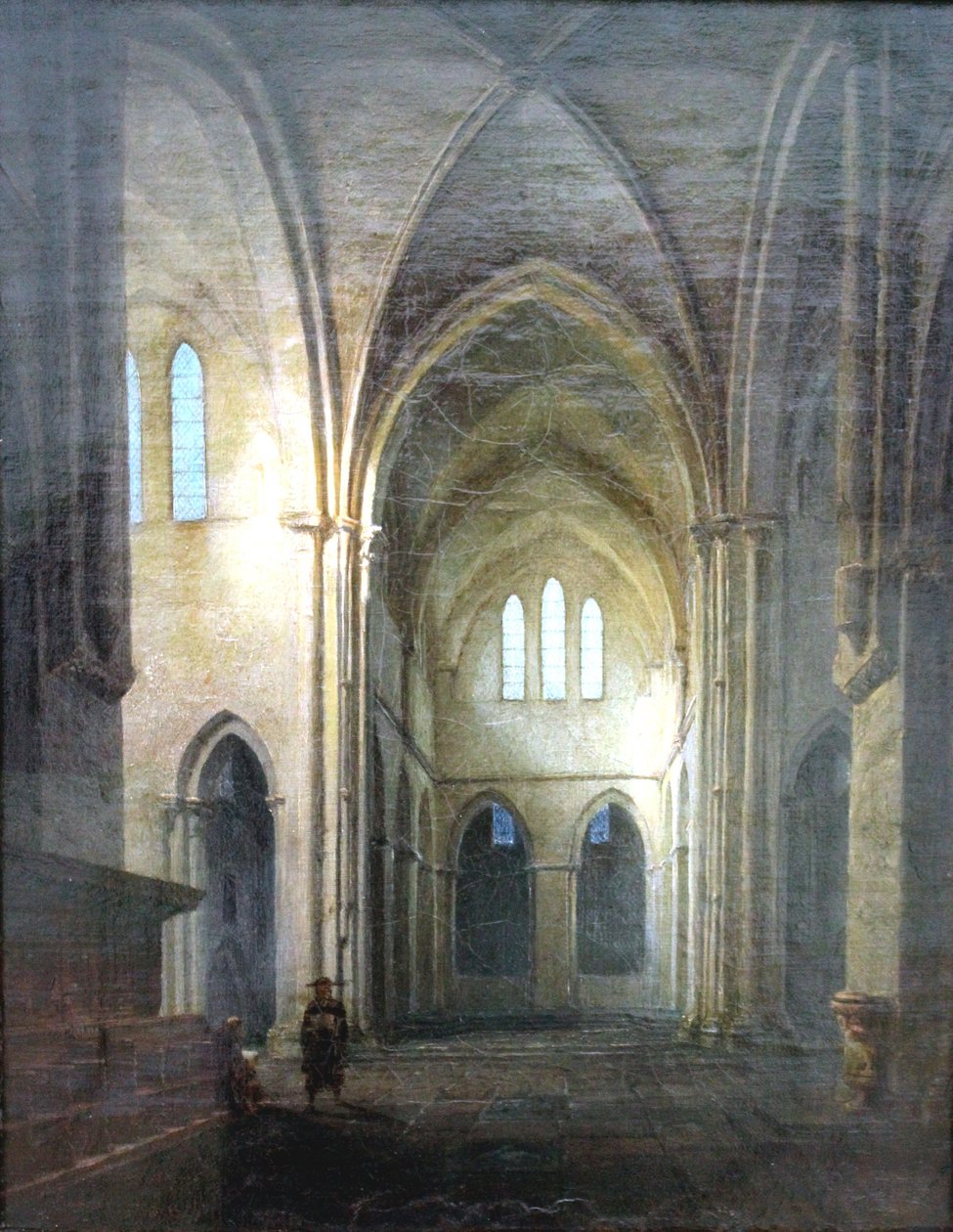 Klosterkirke Riddagshausen / Interiør i en gotisk kirke av Carl Gustav Carus