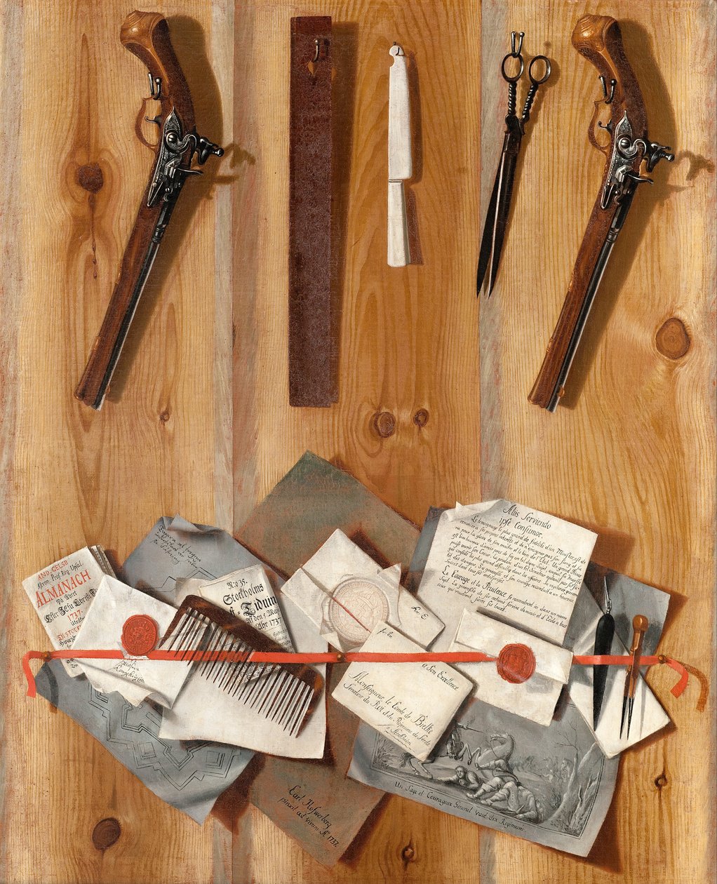 Trompe l´oeil 1737 av Carl Hofverberg