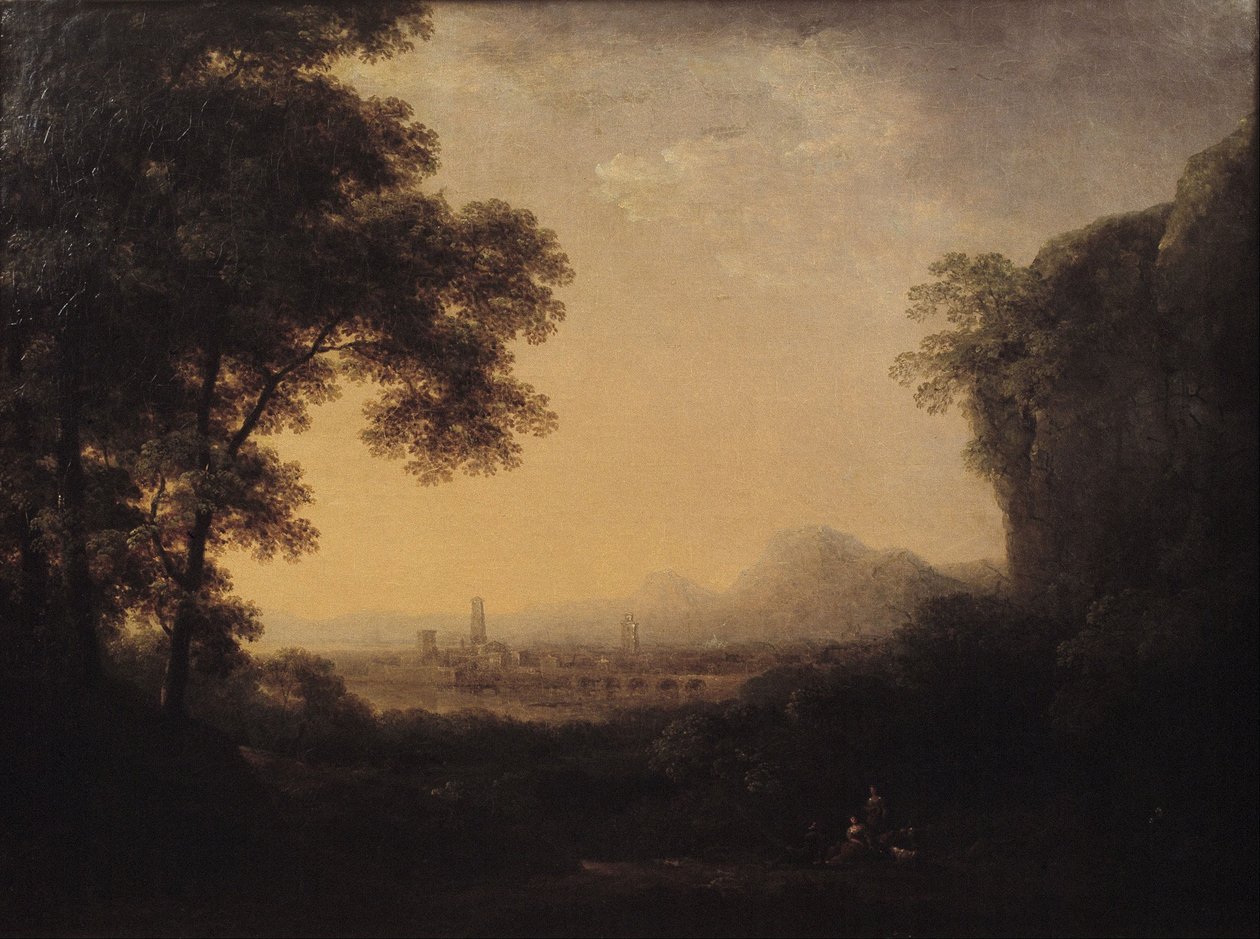Romantisk landskap av Carl Johan Fahlcrantz