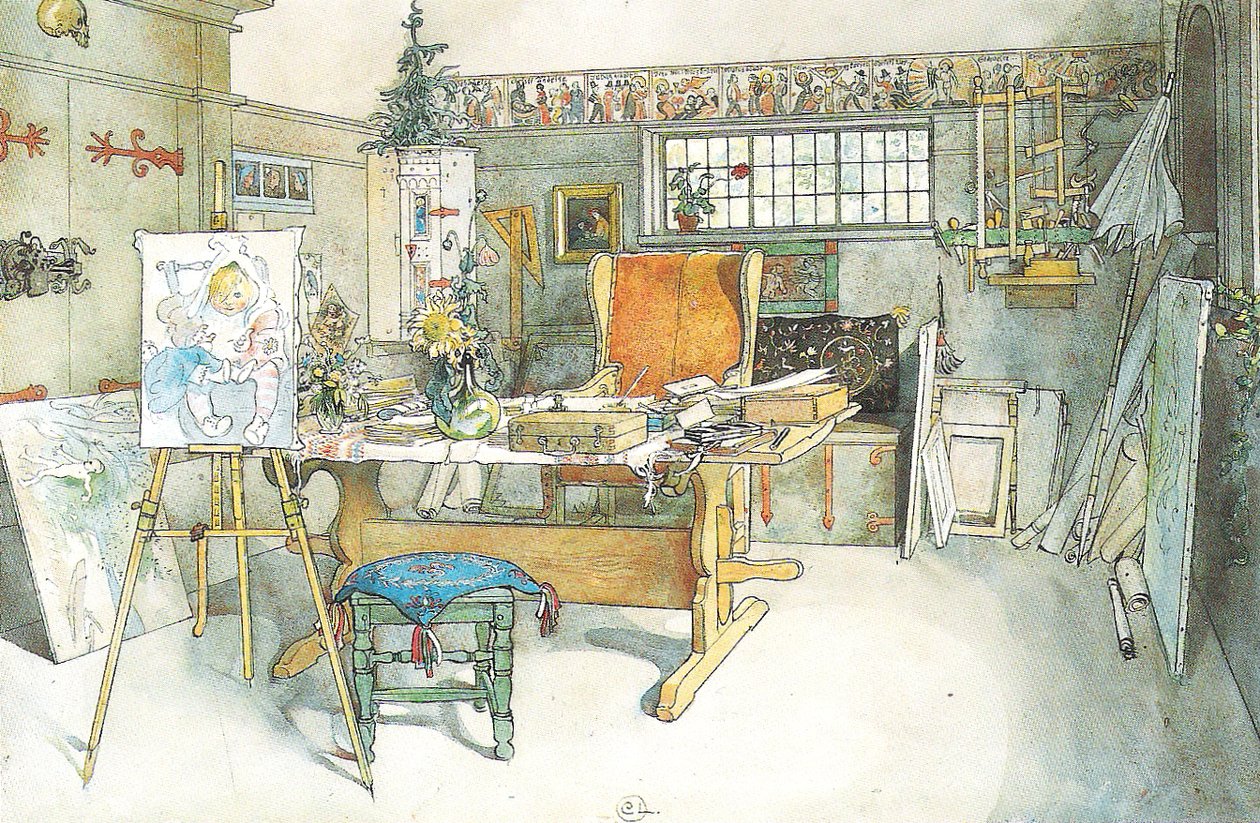 Studioet, den ene halvdelen av Carl Larsson