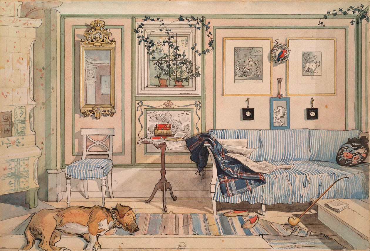 Koselig hjørne av Carl Larsson