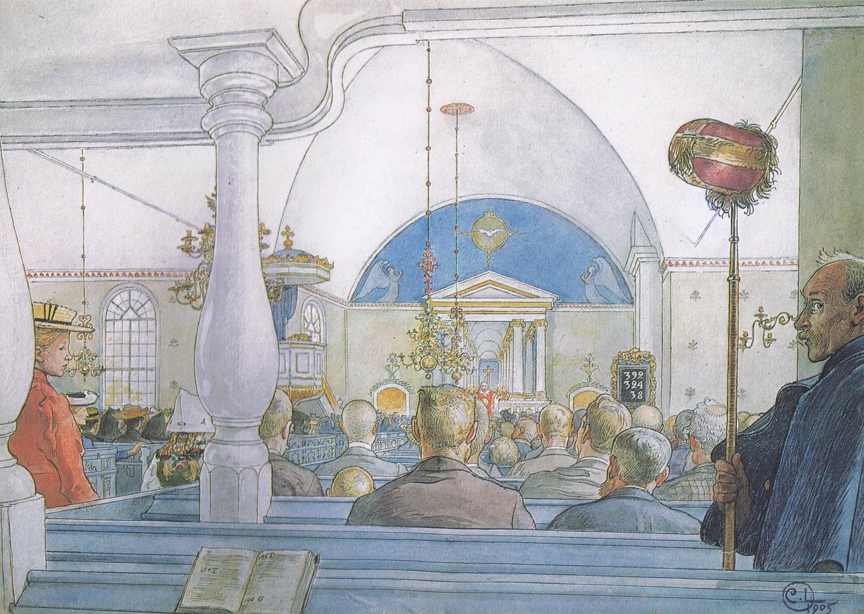 Vår kirke på Sundborn av Carl Larsson