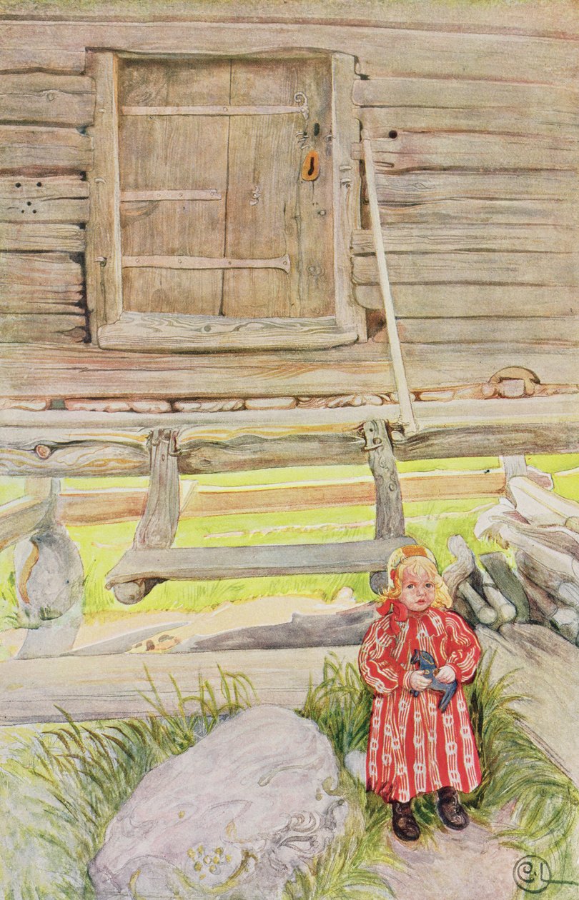 The Old Lodge, fra en kommersielt trykt portefølje, utgitt i 1939 (fargelitografi) av Carl Larsson