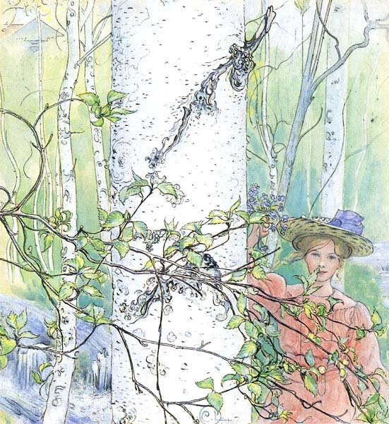 Om våren av Carl Larsson