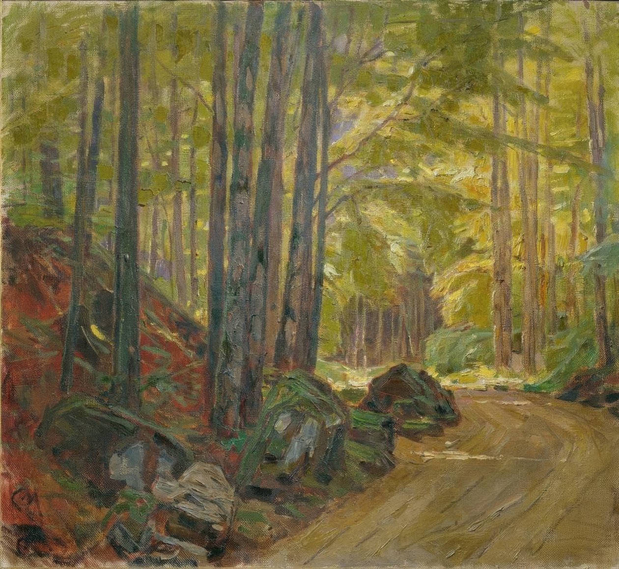 Skogsvei nær Schärfling av Carl Moll