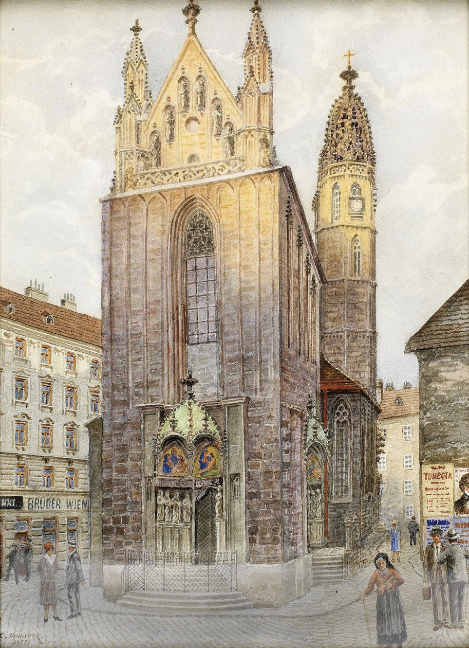 Maria am Gestade kirke, Wien av Carl Pekarek