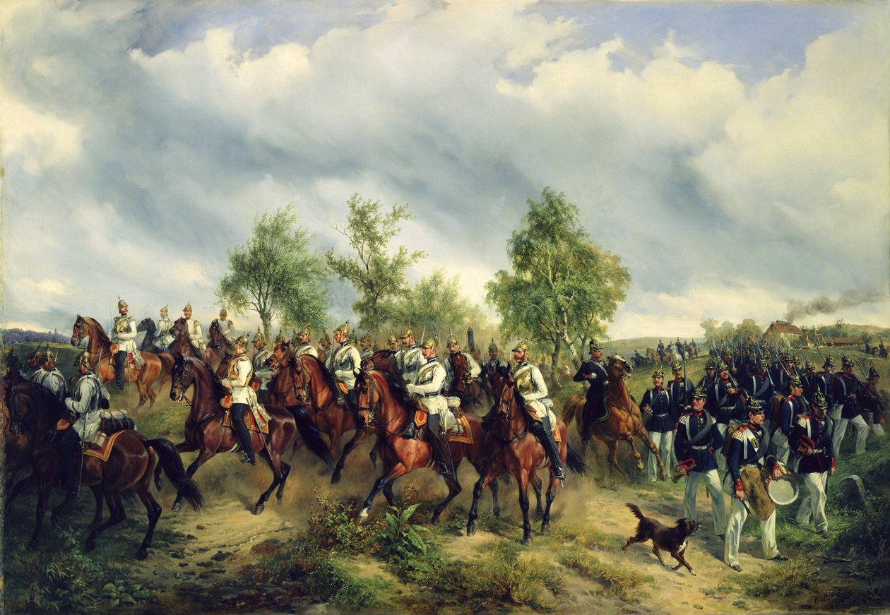 Preussisk kavaleri på ekspedisjon av Carl Friedrich Schulz