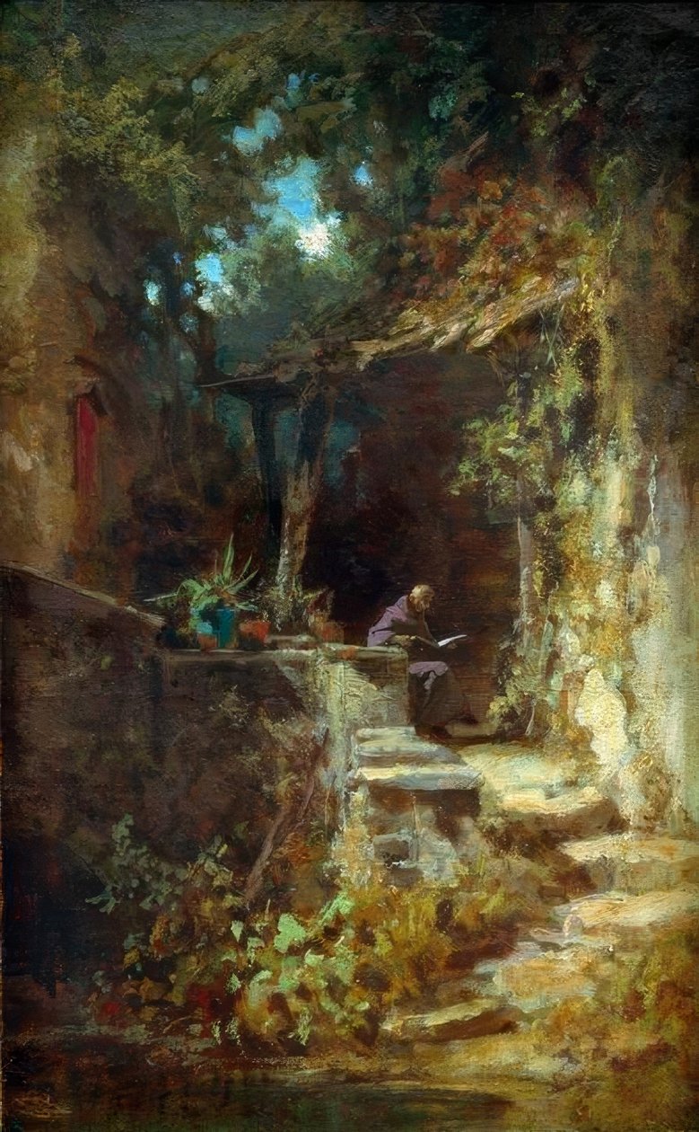 Leser Klausner av Carl Spitzweg