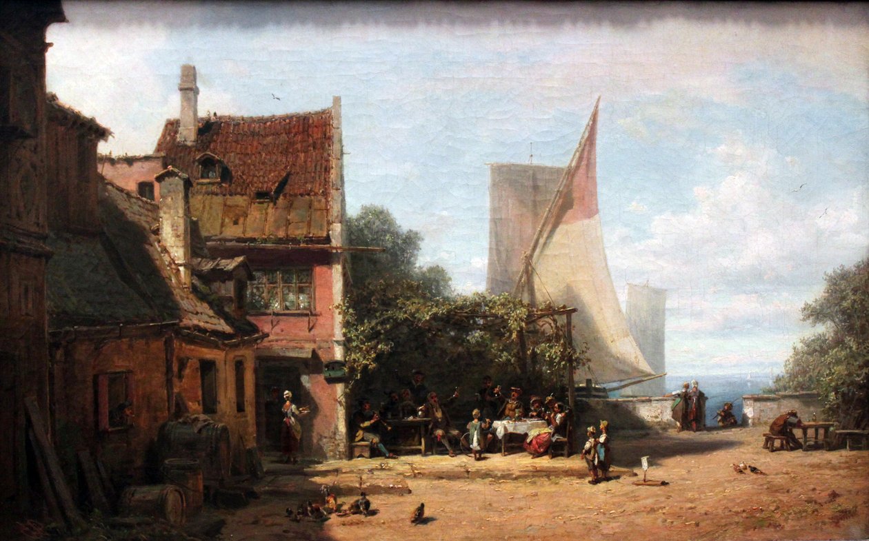 Gammel taverna nær Starnberger See av Carl Spitzweg