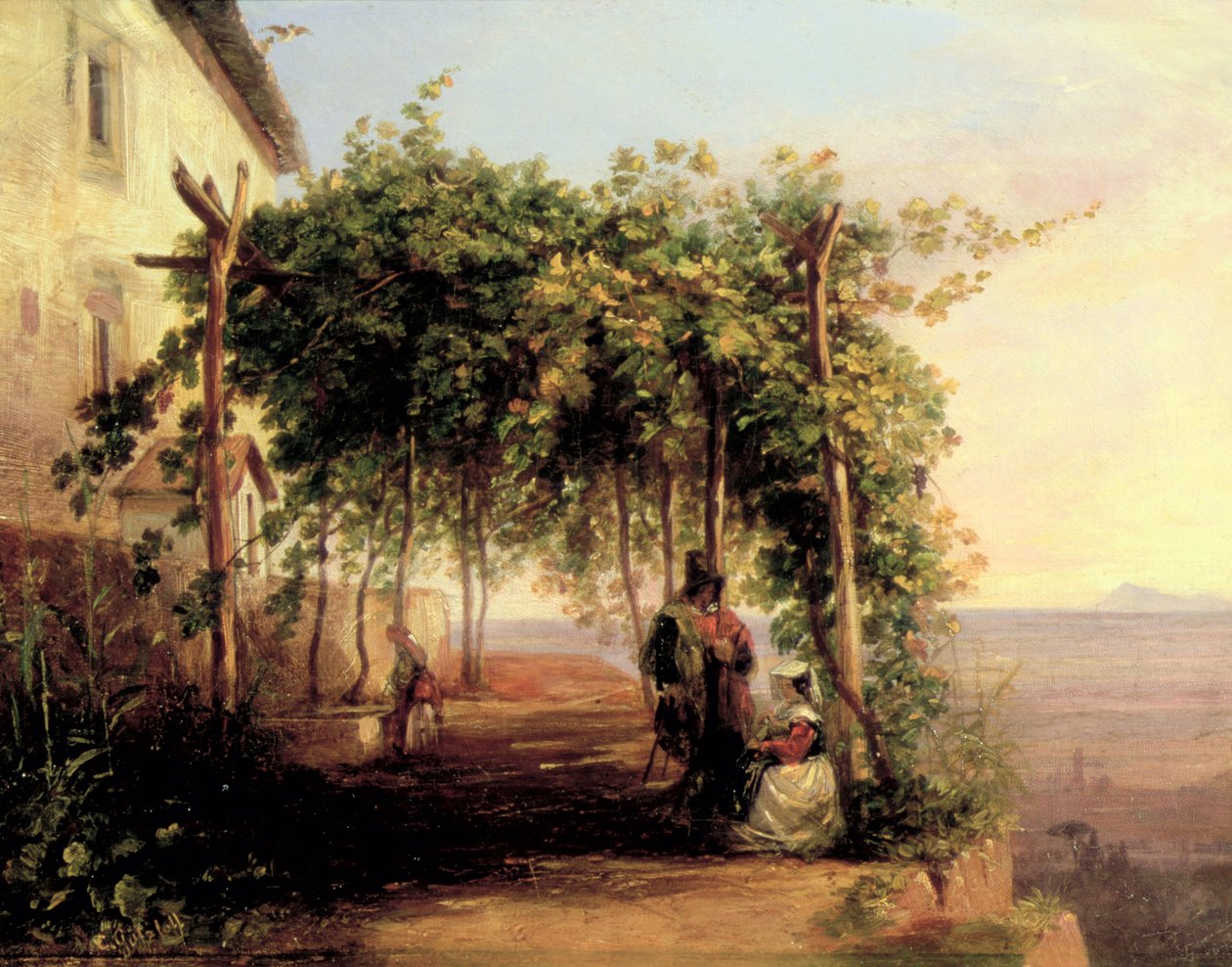 Over Napolibukten, ca. 1833 av Carl Wilhelm Goetzloff