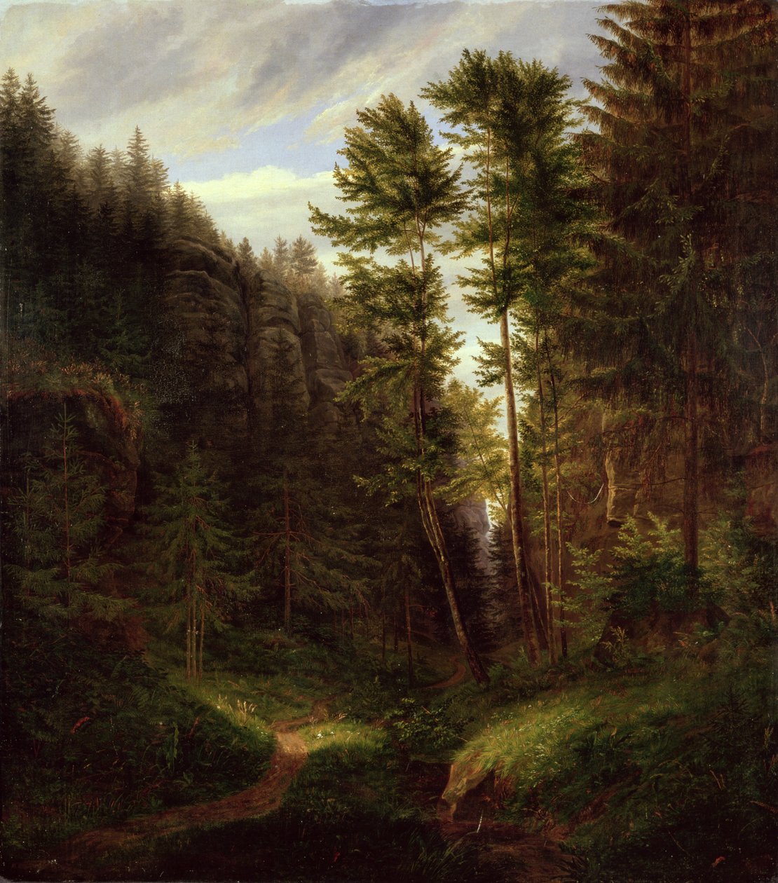 Rydding i Uttenwald-regionen, 1820 av Carl Wilhelm Goetzloff