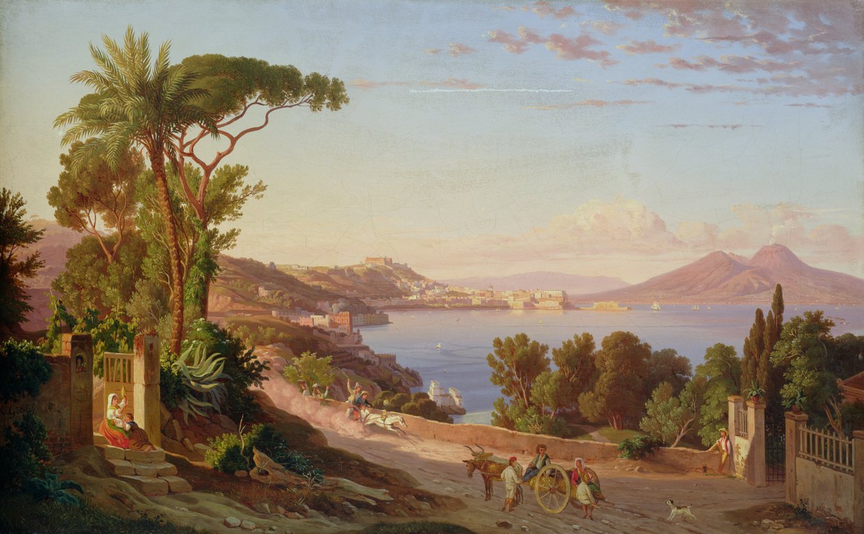 Utsikt over Napoli av Carl Wilhelm Goetzloff