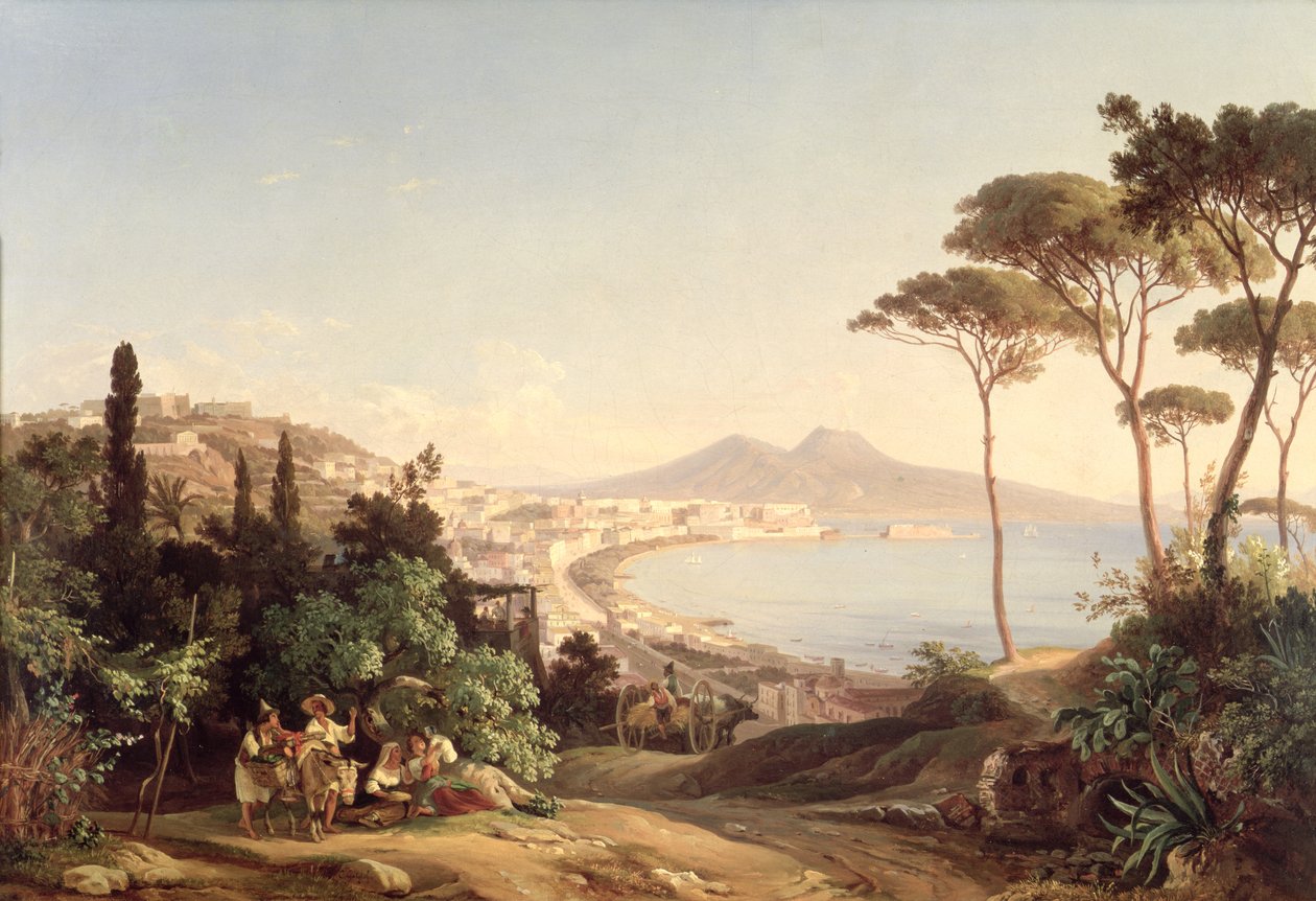 Utsikt over Napoli, 183738 av Carl Wilhelm Goetzloff