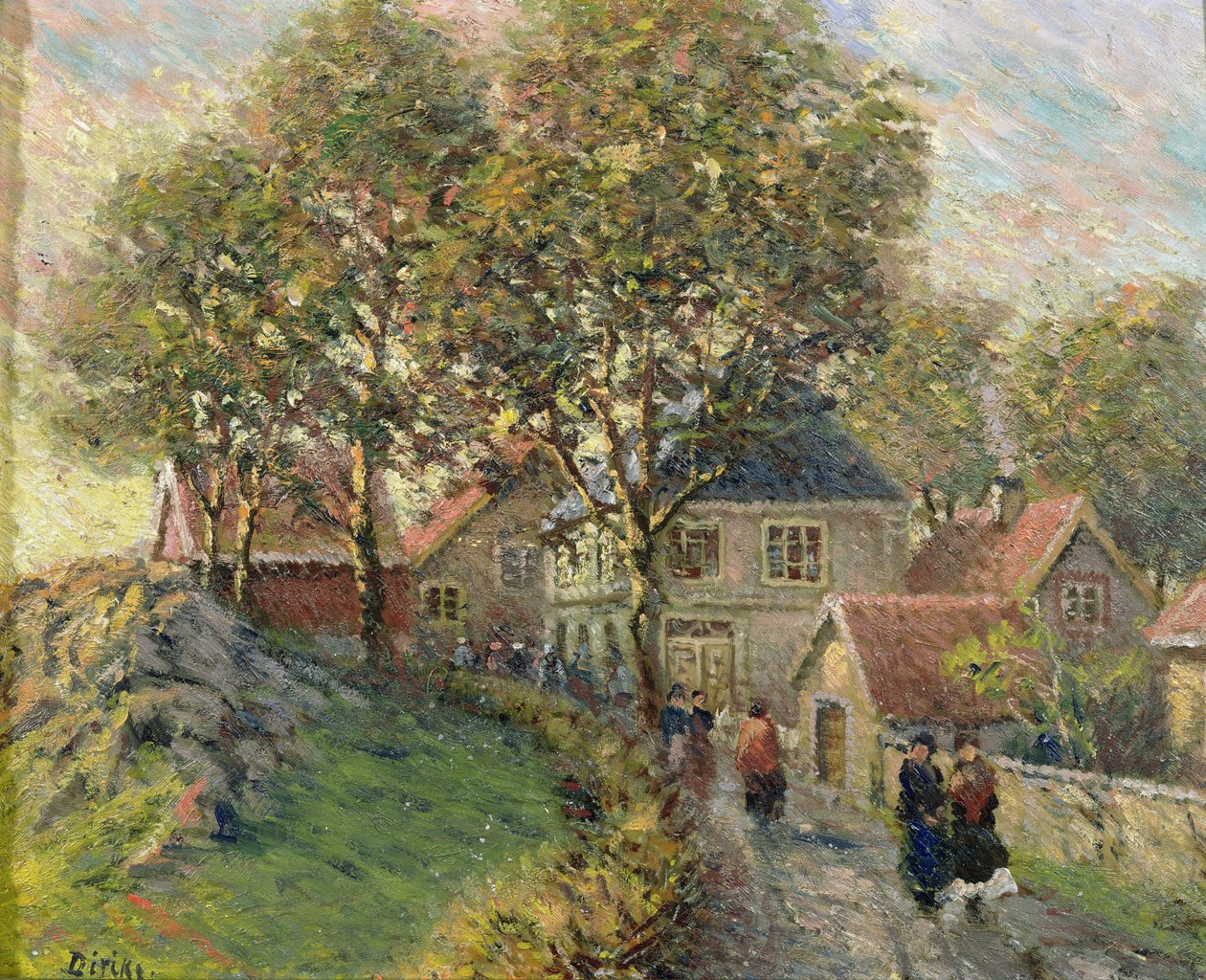 Høst i Drobak (olje på lerret) av Carl Edvard Diriks